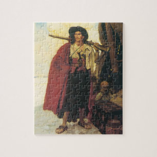 Vintage-Piraten-Buccaneer war ein malerischer Burs Puzzle