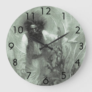 Vintage-Piraten, Captain Goldsack von Howard Pyle Große Wanduhr