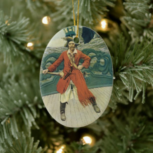 Vintage-Piraten, Captain Keitt von Howard Pyle Keramikornament