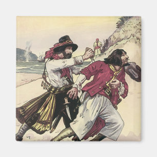 Vintage Piraten, Duel bis zum Tod am Strand Magnet