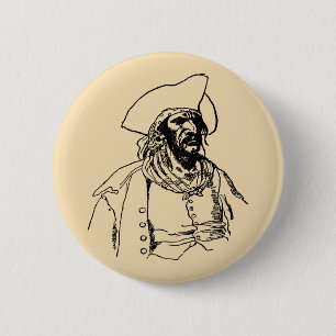 Vintage-Piraten, eine Piratenskizze von Howard Pyl Button