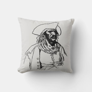 Vintage-Piraten, eine Piratenskizze von Howard Pyl Kissen