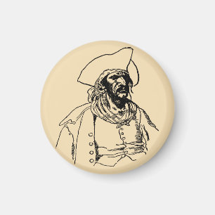 Vintage-Piraten, eine Piratenskizze von Howard Pyl Magnet