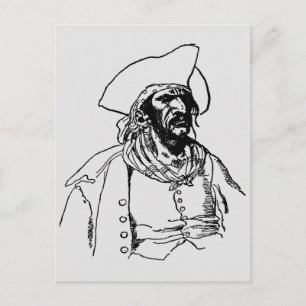 Vintage-Piraten, eine Piratenskizze von Howard Pyl Postkarte