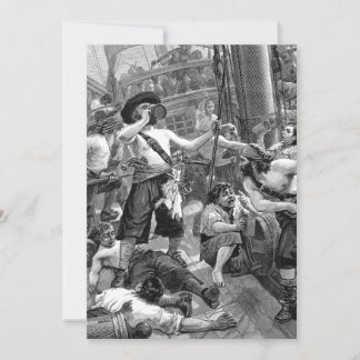 Vintage Piraten, Erwachsene Geburtstagsparty Einladung