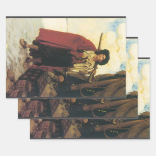 Vintage-Piraten-Freibeuter war ein malerischer Bur Geschenkpapier Set