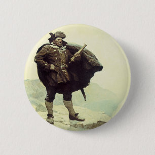 Vintage-Piraten, Kapitän Bill Bones von NC Wyeth Button