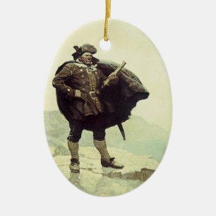Vintage-Piraten, Kapitän Bill Bones von NC Wyeth Keramikornament