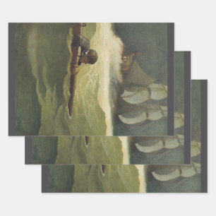 Vintage-Piraten, Schiffbruch des Covenant von NC W Geschenkpapier Set