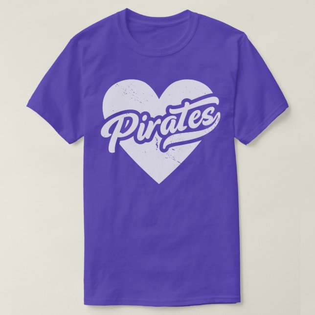 Vintage Piraten Schule Geist Hochschule Maskottche T-Shirt (Design vorne)