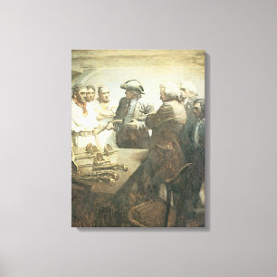 Vintage-Piraten, Vorbereitung auf die Meuterei von Leinwanddruck