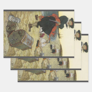 Vintage-Piraten, William Kidd beim Vergraben eines Geschenkpapier Set