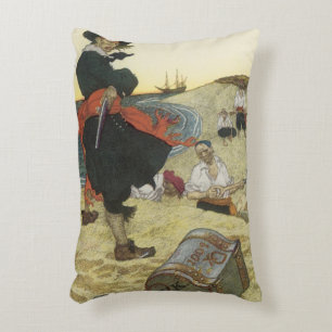 Vintage-Piraten, William Kidd vergräbt Schätze Dekokissen
