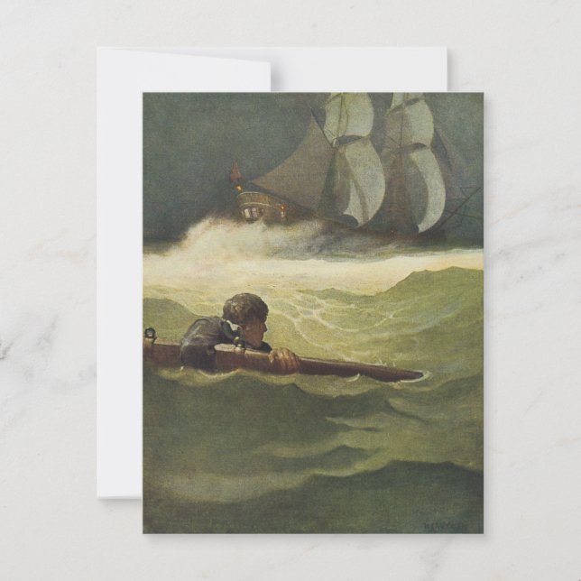 Vintage Piraten, Wrack des Bund von NC Wyeth (Vorderseite)