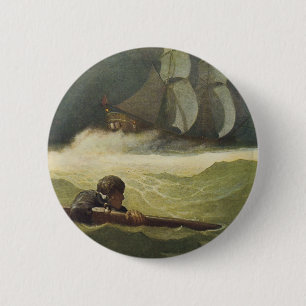 Vintage Piraten, Wrack des Bund von NC Wyeth Button