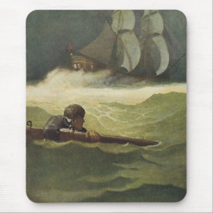 Vintage Piraten, Wrack des Bund von NC Wyeth Mousepad