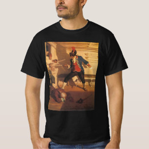 Vintage-Piratencaptain, Schwertkampf von NC Wyeth T-Shirt