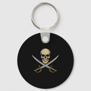 Vintage-Piratenschädel-Karibik-Kreuzfahrt-Hallowee Schlüsselanhänger