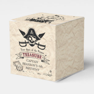 Vintage-Piratenschatzkarte Danke Geschenkschachtel