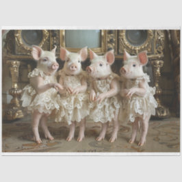 Vintage Pirouette Seidenpapier