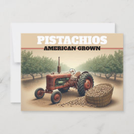 Vintage Pistachio Landwirtschaft Postkarte