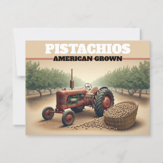 Vintage Pistazienanbau Postkarte