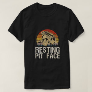 Vintage Pitbull entspannt Pit Face - Lustiger Pitb T-Shirt
