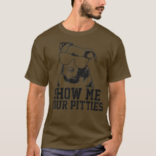 Vintage Pitbull entspannt Pit-Gesicht - Lustiger P T-Shirt