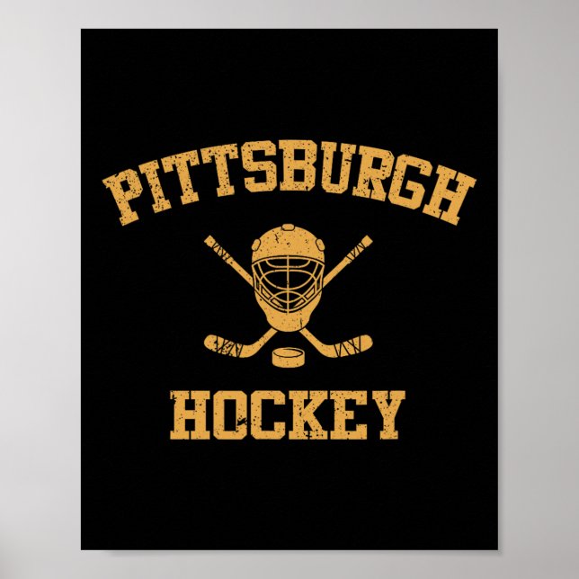 Vintage Pittsburgh Eishockey  Poster (Vorne)