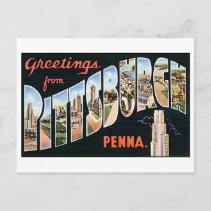 Vintage Pittsburgh Postkarte