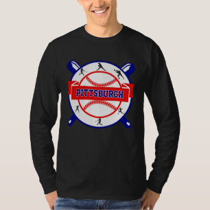 Vintage-Pittsburgh-Stadtbild-Baseball Männer Fraue T-Shirt