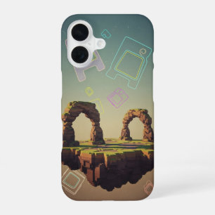 Vintage-Pixel-Arcade-Fantasieplateau iPhone 16 Hülle
