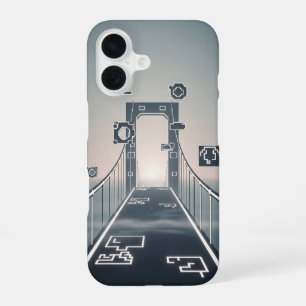 Vintage-Pixel-Arcade-Mystikbrücke iPhone 16 Hülle
