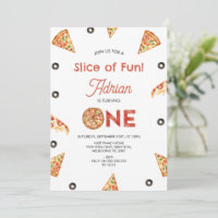 Vintage Pizza und Oliven-Slice zum 1. Geburtstag