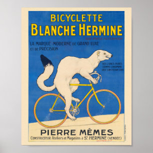 Vintage-Plakat Bicyclette Blanche Hermine 1926 Poster
