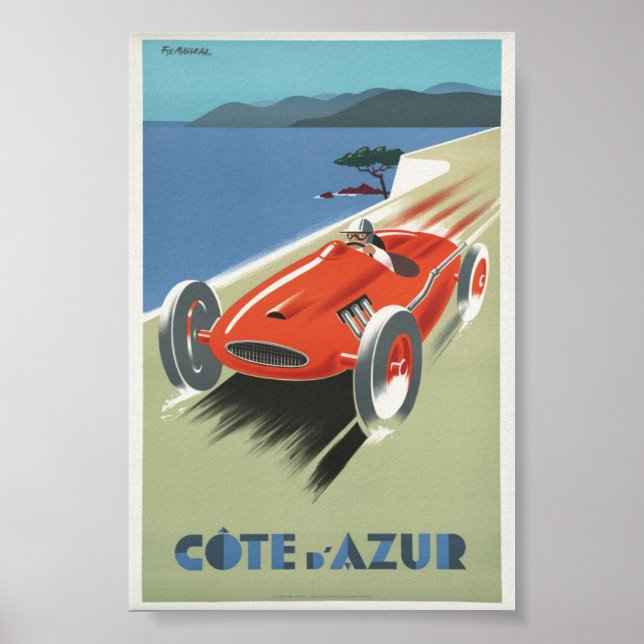 Vintage Plakat Cote Azur French Riviera Von (Vorne)