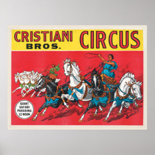 Vintage-Plakat des Cristiani Brothers Circus Poster
