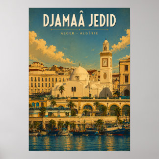 Vintage-Plakat: Djamaâ Jedid - Algier - Algerien Poster