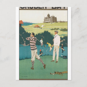 Vintage-Plakat für Cruden Bay Postkarte