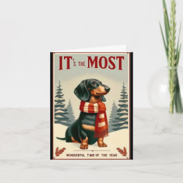 Vintage-Plakat Gefaltete Weihnachtskarte Feiertagskarte