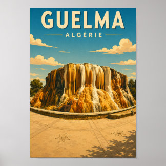Vintage-Plakat Hammam Meskhoutine (Algerien) Poster
