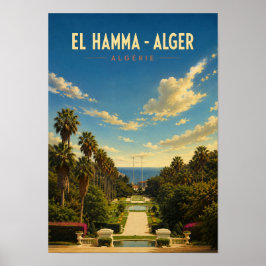 Vintage-Plakat Jardin d'Essais El Hamma - Algier Poster