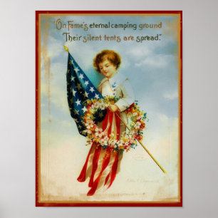 Vintage-Plakat zum Memorial Day Poster