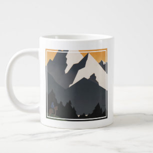 Vintage Plakat zur Förderung des Reisens nach Mont Jumbo-Tasse