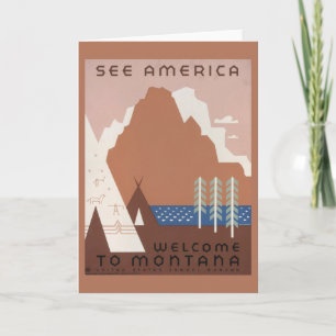 Vintage Plakat zur Förderung des Reisens nach Mont Karte