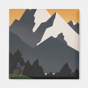Vintage Plakat zur Förderung des Reisens nach Mont Magnet