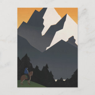 Vintage Plakat zur Förderung des Reisens nach Mont Postkarte