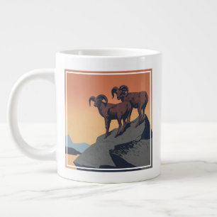 Vintage-Plakat zur Förderung von Reisen zu Nationa Jumbo-Tasse