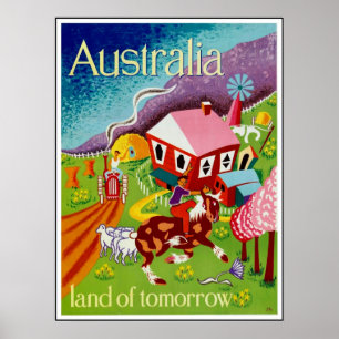 Vintage Plakate Reise Historische Kunst Australien