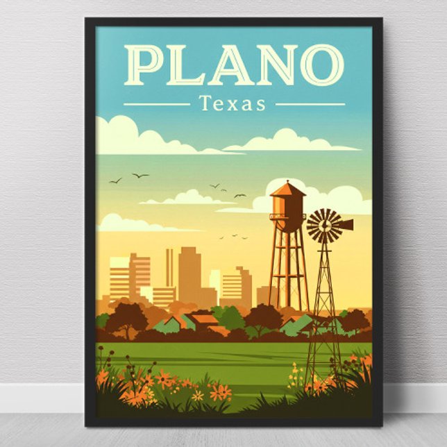 Vintage Plano Texas Poster (Von Creator hochgeladen)